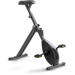 Deskbike zwart en zwarte hometrainer